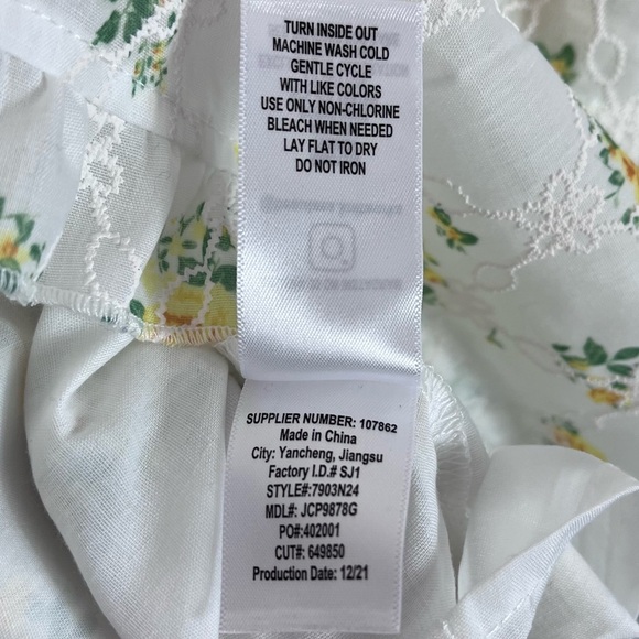 Girls Knit Works Yellow Rose Eyelet Floral Tiered A-Line Ruffled Dress Size 12 - Picture 11 of 16